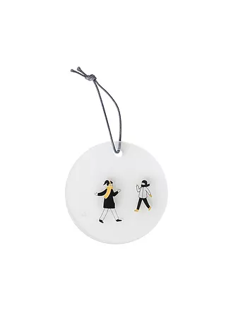 RAEDER | Pendentif en verre 7cm JOUR DE NEIGE Ski | transparent